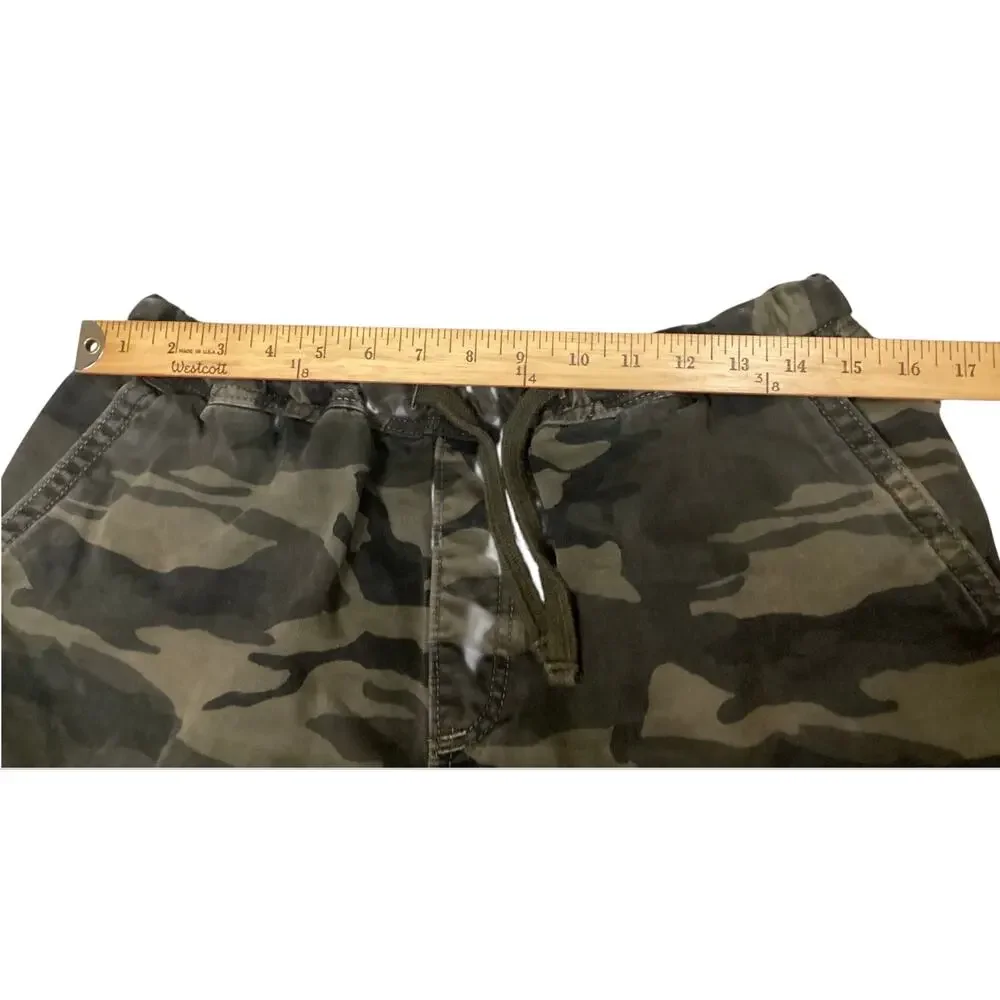 Abercrombie & Fitch Men's Camo Cotton Drawstring Pull-On Shorts Elastic Waist L